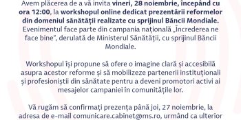 Invitaţie Workshop online 28.11.2025 - MS