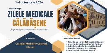 Conferinţa "Zilele Medicale Călărăşene" 1-4 oct. 2026
